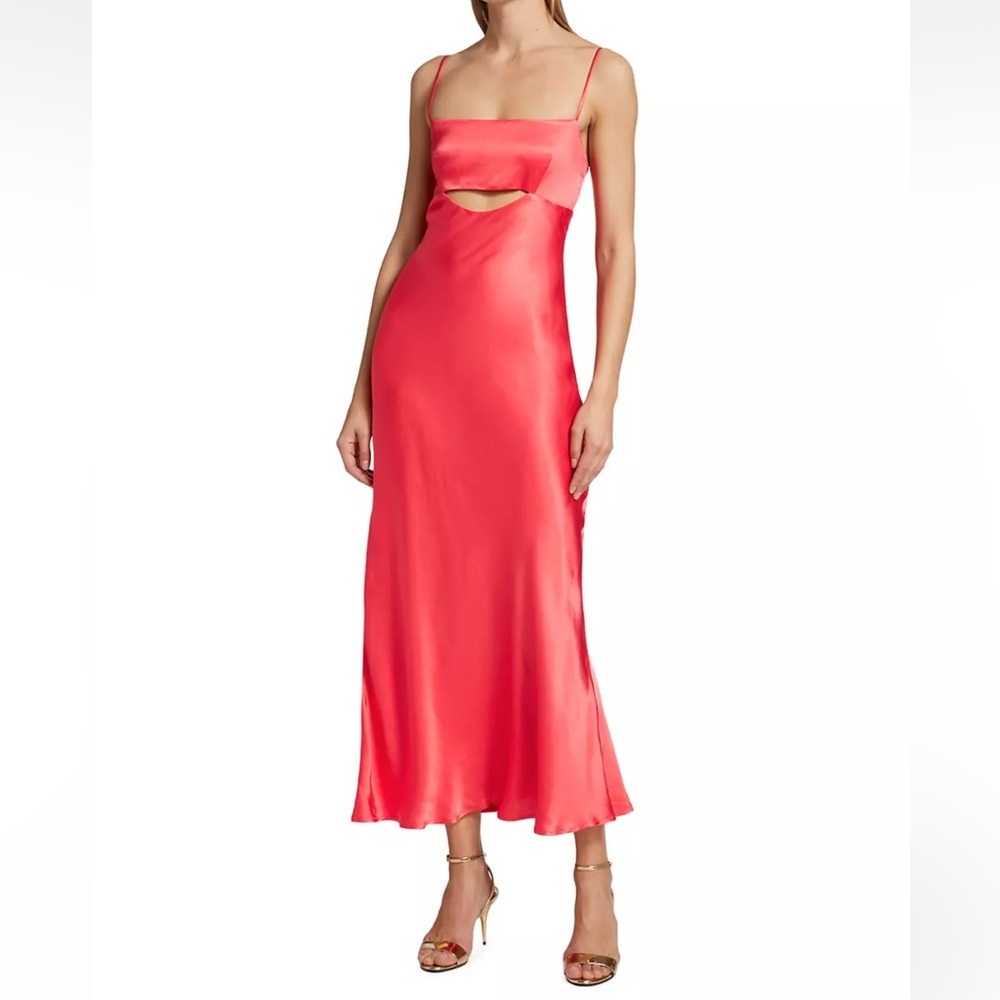 ASTR The Label Bellerose Cut Out Satin Dress